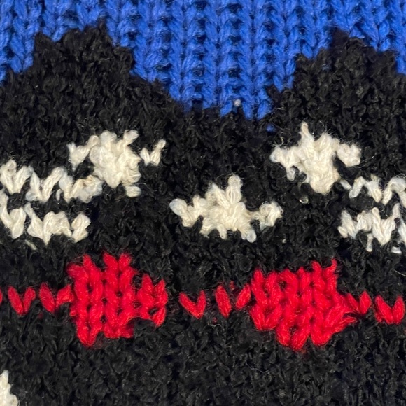 Vintage Carriage Court Blue Knit Cat Kitten Sweater Women’s Large - Picture 6 of 10